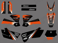 Motorrad-Team-Grafiken Hintergründe Abziehbilder Aufkleber für KTM SX 2003-2004