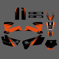 Motorrad-Team-Grafiken Hintergründe Abziehbilder Aufkleber für KTM SX 2003-2004