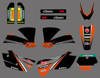 Motorrad-Team-Grafiken Hintergründe Abziehbilder Aufkleber für KTM SX 2003-2004