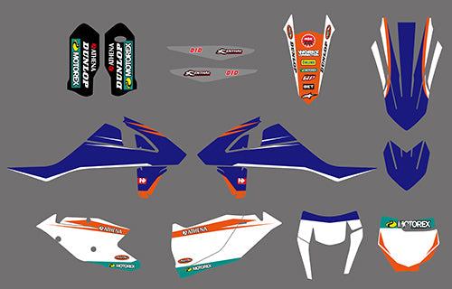 Team-Grafik-Aufkleber für KTM SX SXF 125–450 2016–2018