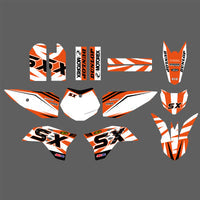 Motorrad Grafiken Hintergrund Aufkleber Aufkleber Kits für KTM SX65 2009-2015