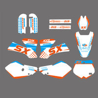 Motorrad-Grafik- und Hintergrundaufkleber-Kits für KTM SX65 02-08