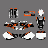 Motorrad-Grafik- und Hintergrundaufkleber-Kits für KTM SX65 02-08