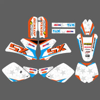 Motorrad-Grafiken Hintergrund Aufkleber Aufkleber für KTM SX 65 2002-2008