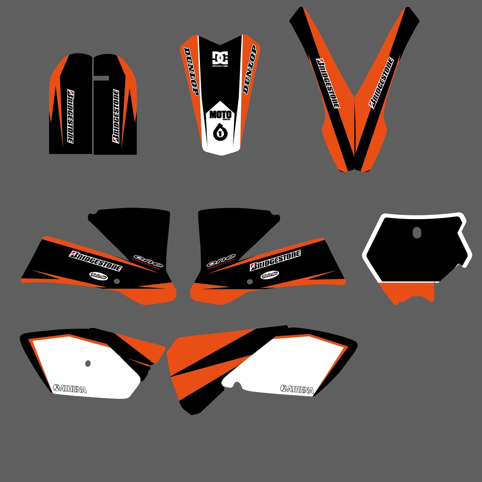 Motorrad Volle Grafik Hintergrund Aufkleber Aufkleber Kits für KTM SX 85-105 2003-2005