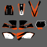 Motorrad Volle Grafik Hintergrund Aufkleber Aufkleber Kits für KTM SX 85-105 2003-2005