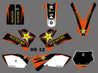 Motorrad Volle Grafik Hintergrund Aufkleber Aufkleber Kits für KTM SX 85-105 2006-2012