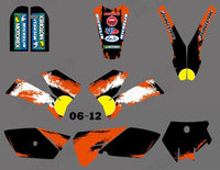 Motorrad Volle Grafik Hintergrund Aufkleber Aufkleber Kits für KTM SX 85-105 2006-2012