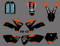 Motorrad Volle Grafik Hintergrund Aufkleber Aufkleber Kits für KTM SX 85-105 2006-2012