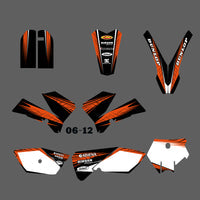 Motorrad Volle Grafik Hintergrund Aufkleber Aufkleber Kits für KTM SX 85-105 2006-2012