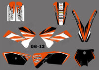 Motorrad Volle Grafik Hintergrund Aufkleber Aufkleber Kits für KTM SX 85-105 2006-2012