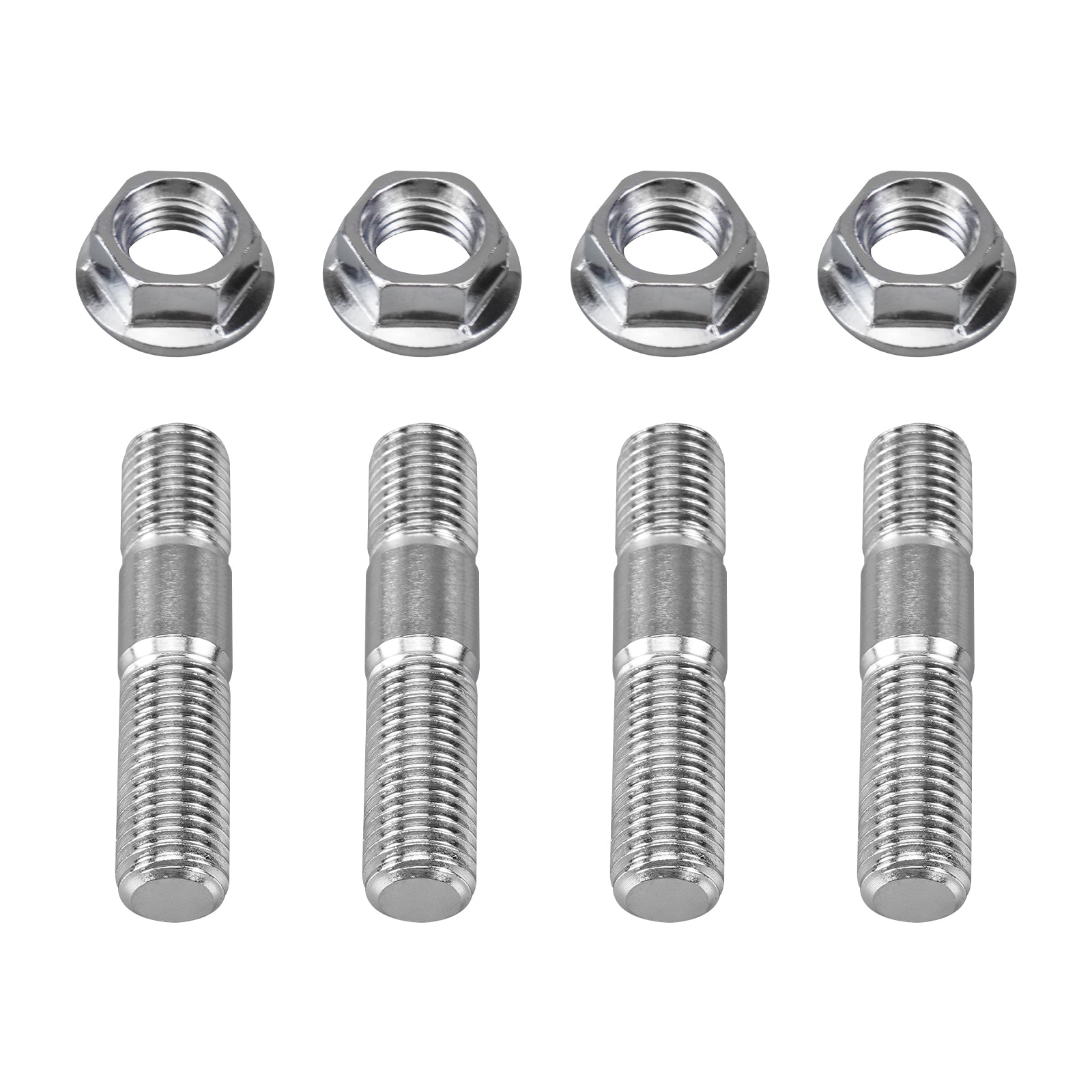 10mm M10x1,25 Edelstahlbolzen und gezahnte Muttern Krümmerflansch-Kit