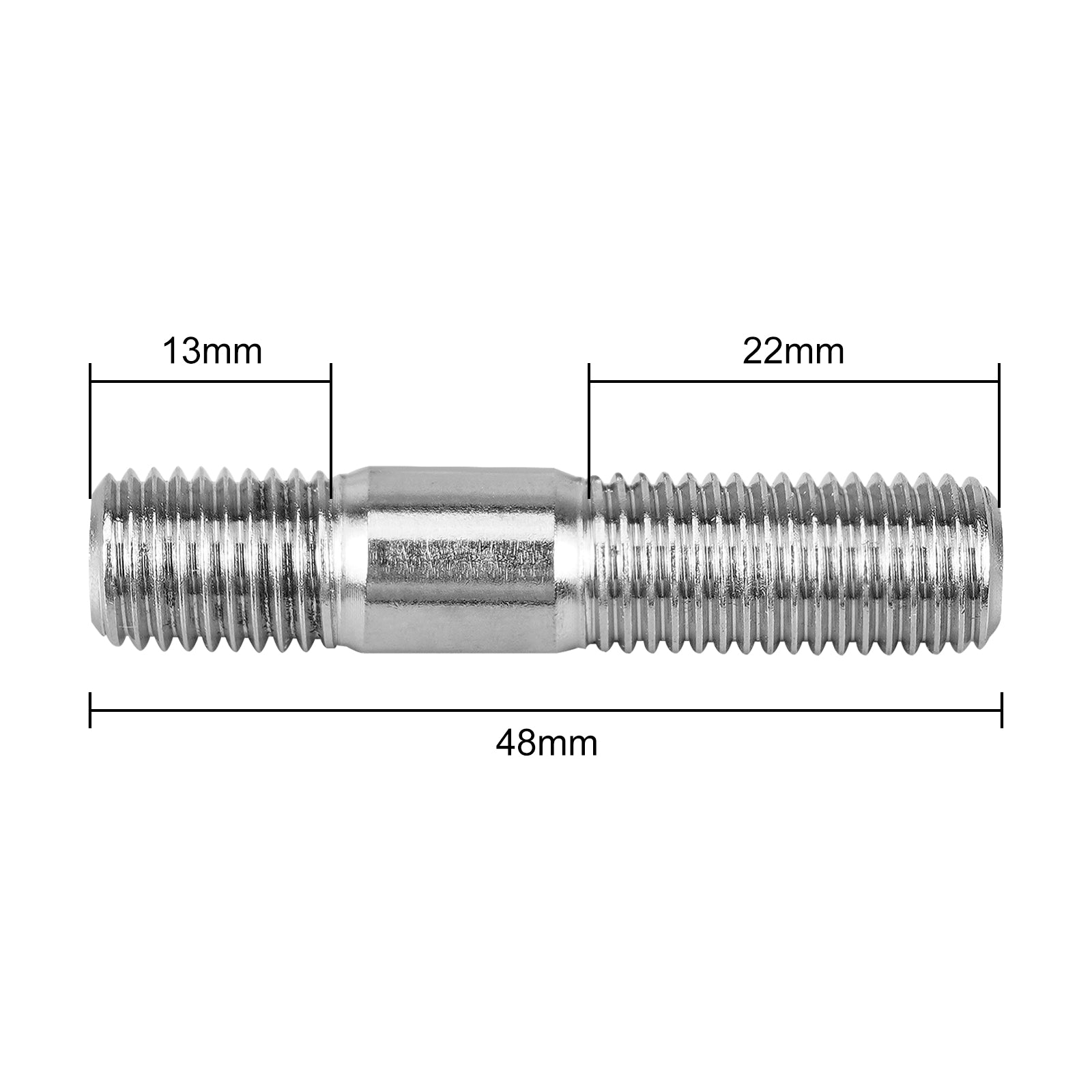 10mm M10x1,25 Edelstahlbolzen und gezahnte Muttern Krümmerflansch-Kit