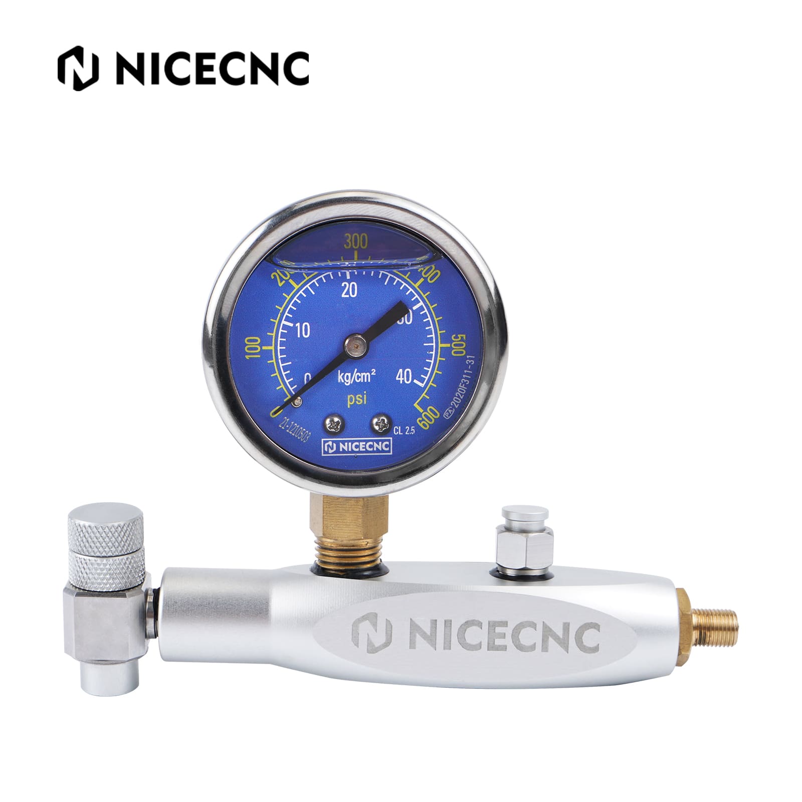 NICECNC Stickstoffregler Kit 600psi No Loss Chuck für Schrader Ventilstoßdämpfer