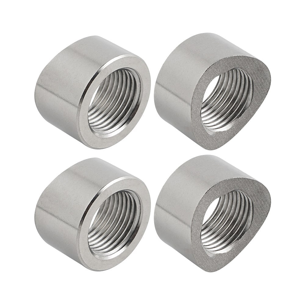 4PCS O2 Sauerstoff Sensor Kurve Kerb Mutter Schweiß Bung M18 * 1,5 304 Edelstahl