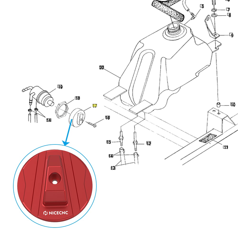 Kraftstoff-Absperrventil Knopf Für Polaris Sportsman 400 500 600 700