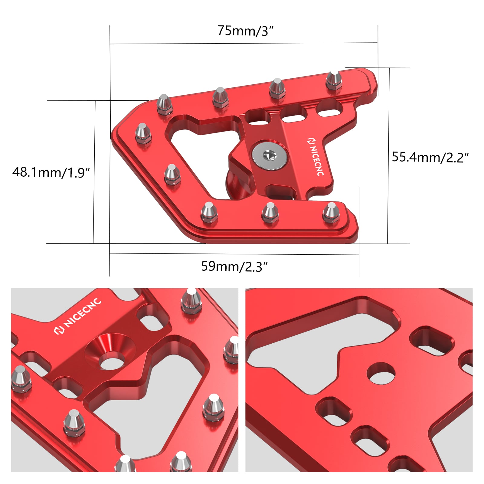 ATV Hinten Bremspedal Hebel Extender Pad Spitze Für Yamaha Raptor 700 06-12