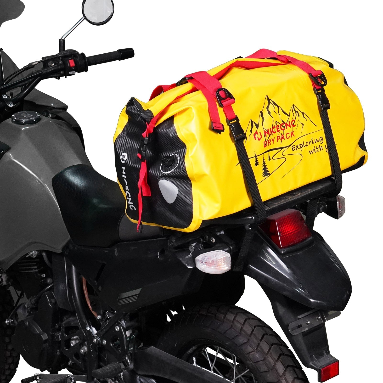 Motorrad 66L Dry Duffel Bag | Rücksitz-Heckgepäcktasche wasserdicht