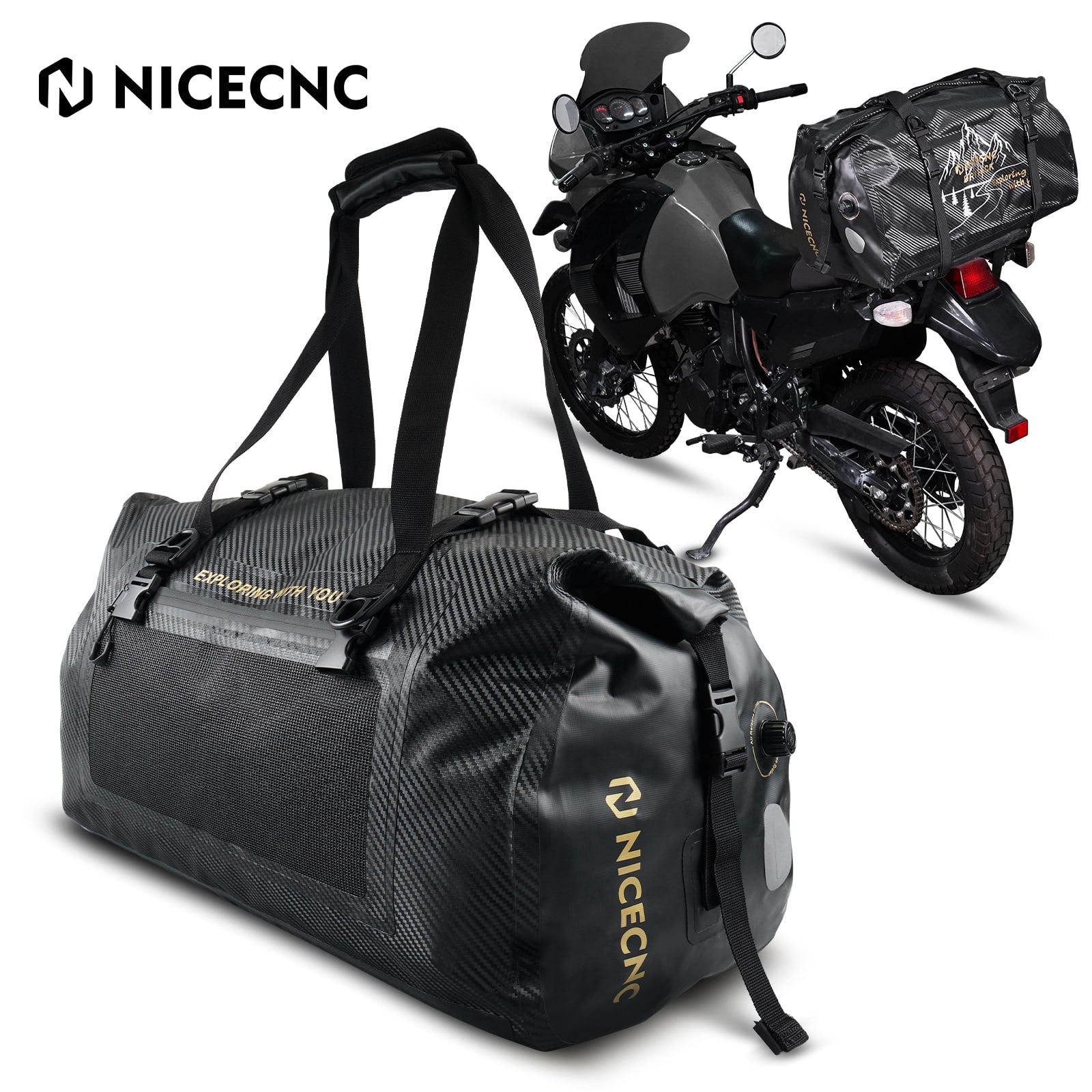 Motorrad 66L Dry Duffel Bag | Rücksitz-Heckgepäcktasche wasserdicht