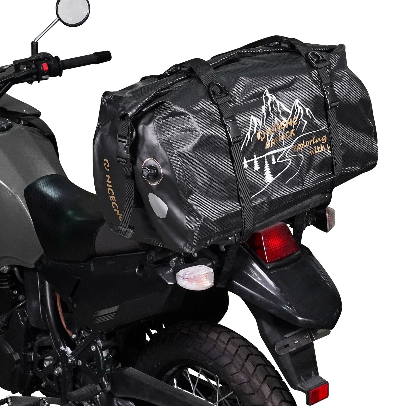 Motorrad 66L Dry Duffel Bag | Rücksitz-Heckgepäcktasche wasserdicht