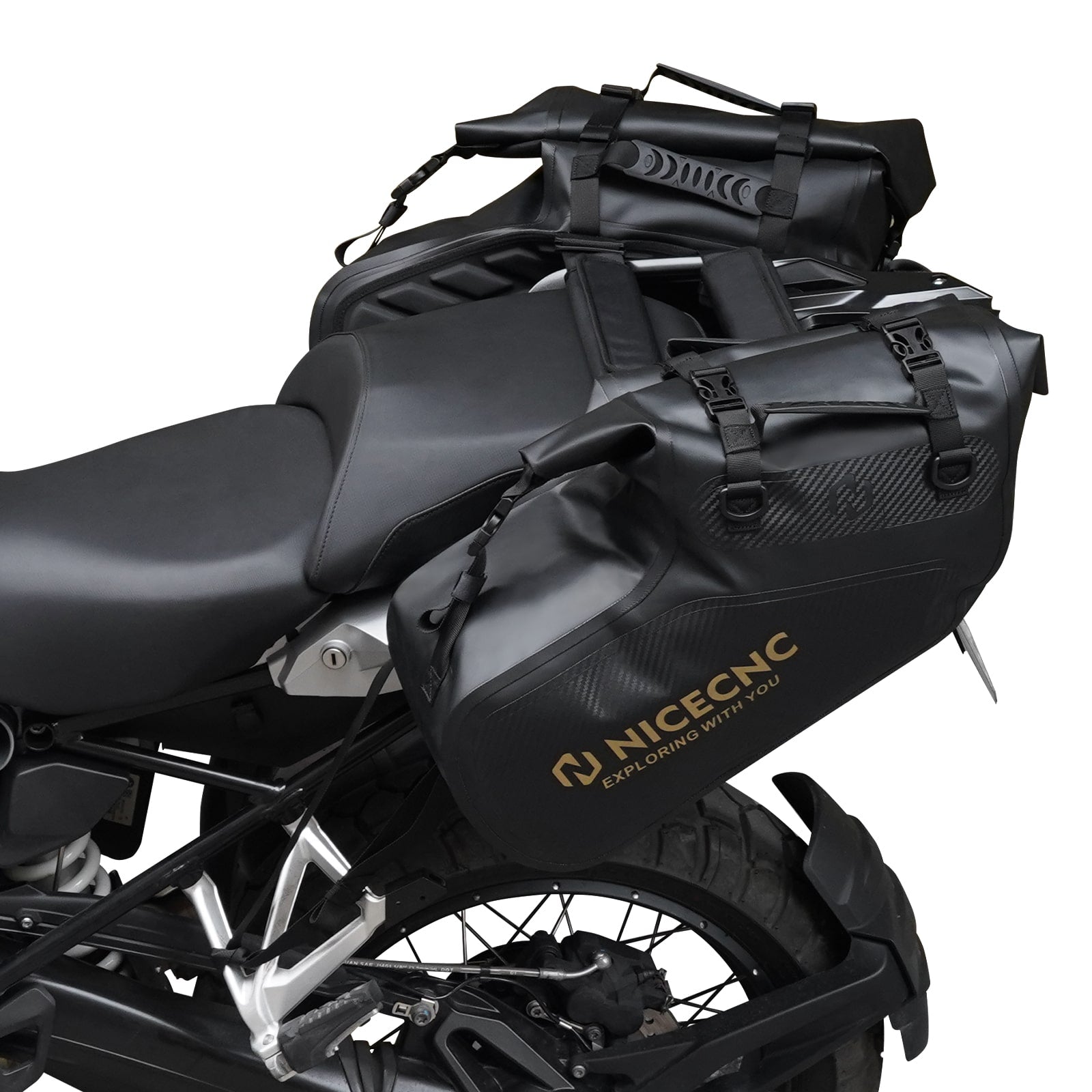 Universelle Motorrad-Satteltaschen, 28 l, wasserdicht, für Adventure- und Sportfahrradträger