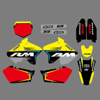 Neuer Team-Hintergrund-Aufkleber für Suzuki RM125 RM250 01-12