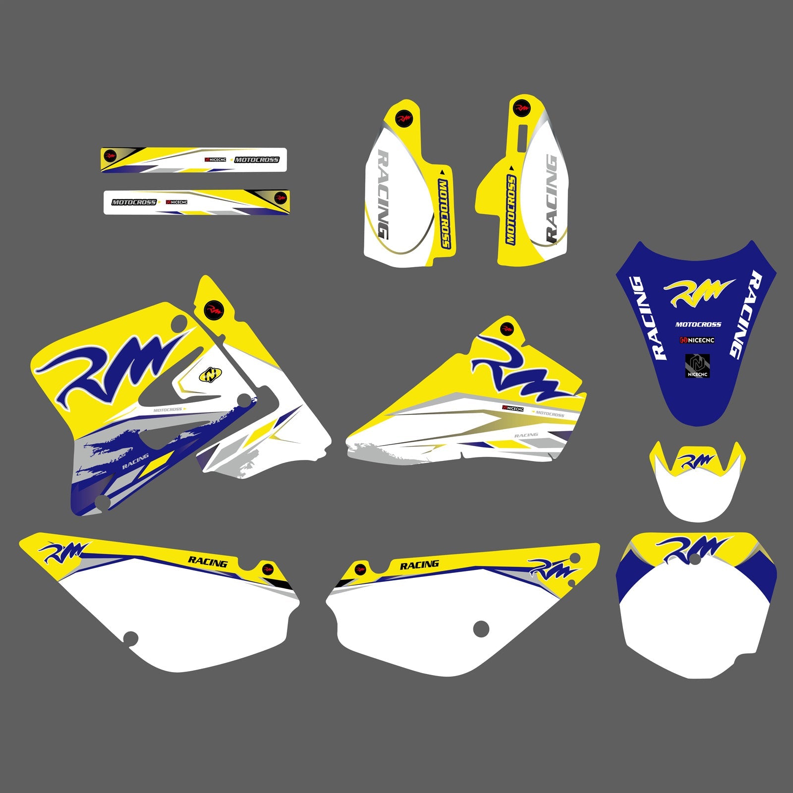 Motorrad-Team-Aufkleber, komplettes Grafik-Set für SUZUKI RM80/RM85 2005–2018