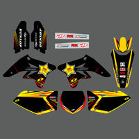 Komplettes Grafik-Hintergrund-Aufkleber-Set für SUZUKI RMZ250 2007-2009