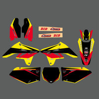 Komplettes Grafik-Hintergrund-Aufkleber-Set für SUZUKI RMZ250 2007-2009