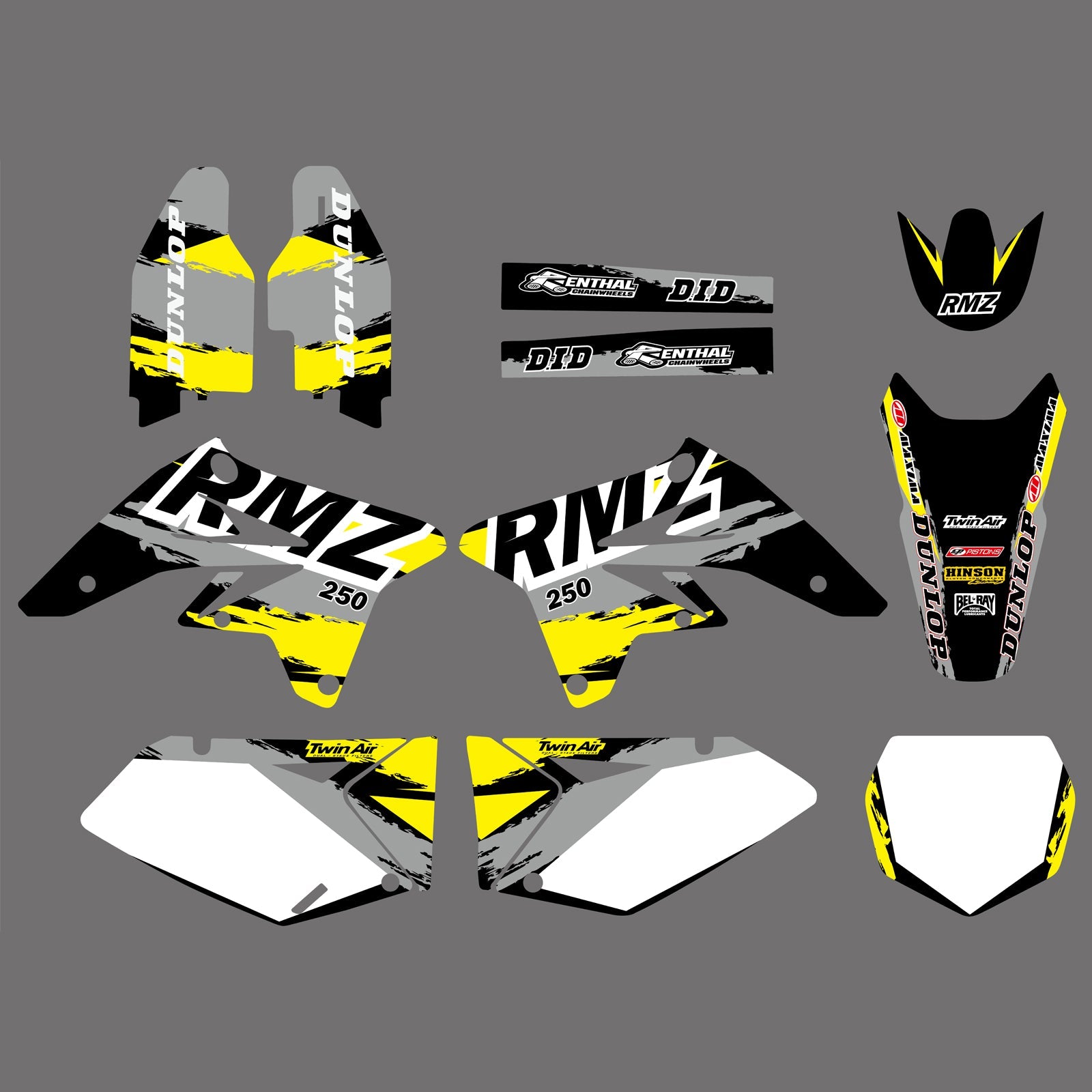 Motorrad Grafiken Hintergründe Aufkleber Aufkleber für Suzuki RMZ250 07-09