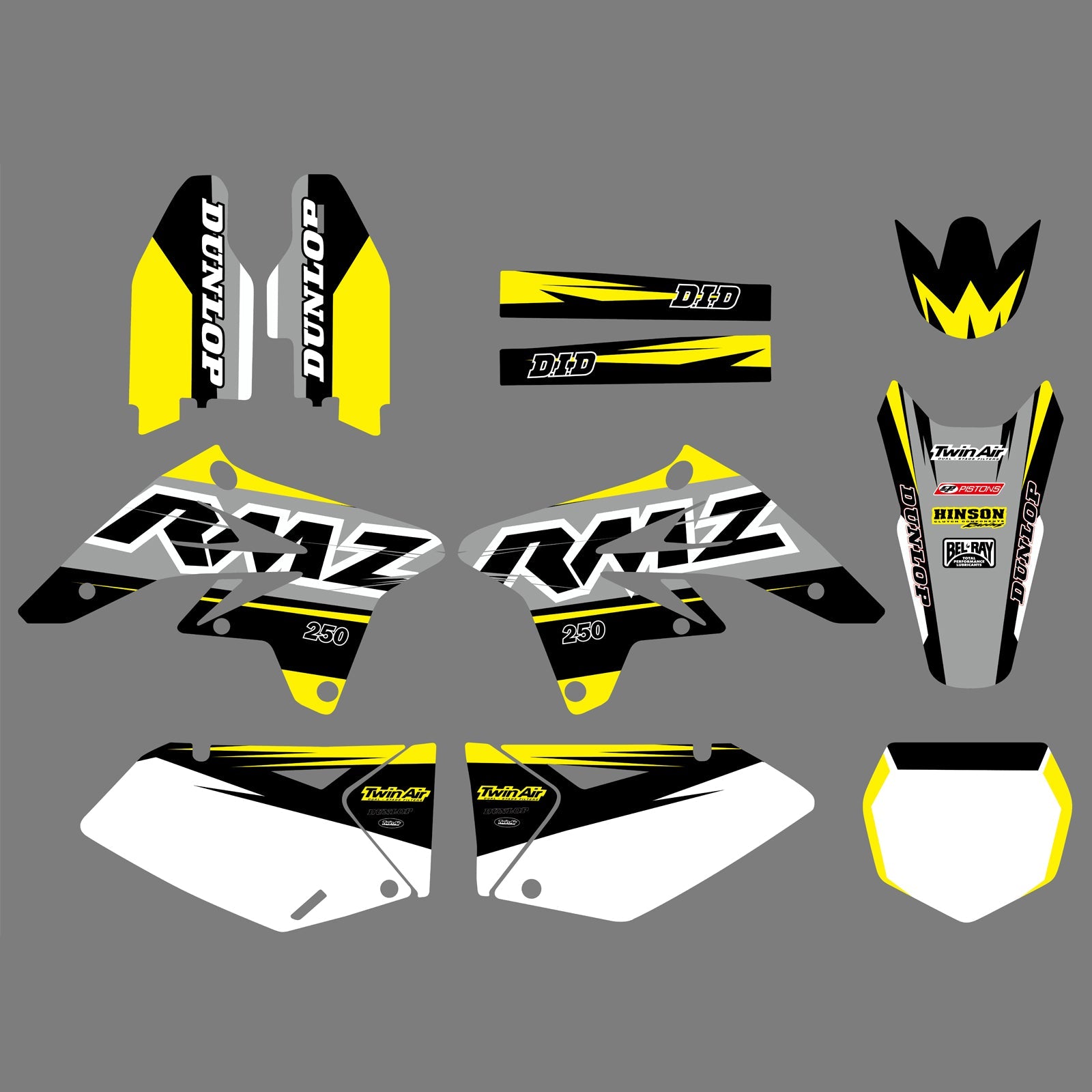 Motorrad Grafiken Hintergründe Aufkleber Aufkleber für Suzuki RMZ250 07-09