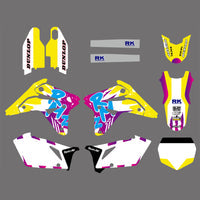 Team Graphics Hintergrund Aufkleber Aufkleber für Suzuki RMZ450 2007