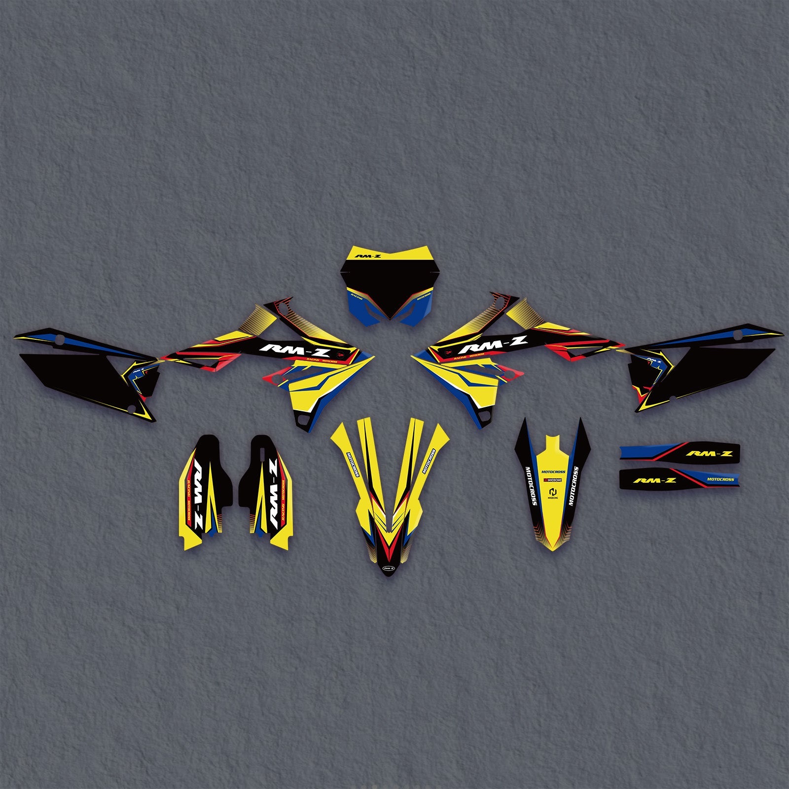 Komplettes Grafik-Aufkleber-Set für SUZUKI RMZ250 19-25 RMZ450 18-25