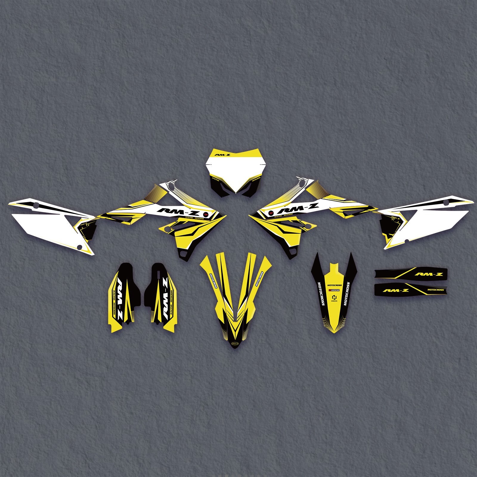 Komplettes Grafik-Aufkleber-Set für SUZUKI RMZ250 19-25 RMZ450 18-25