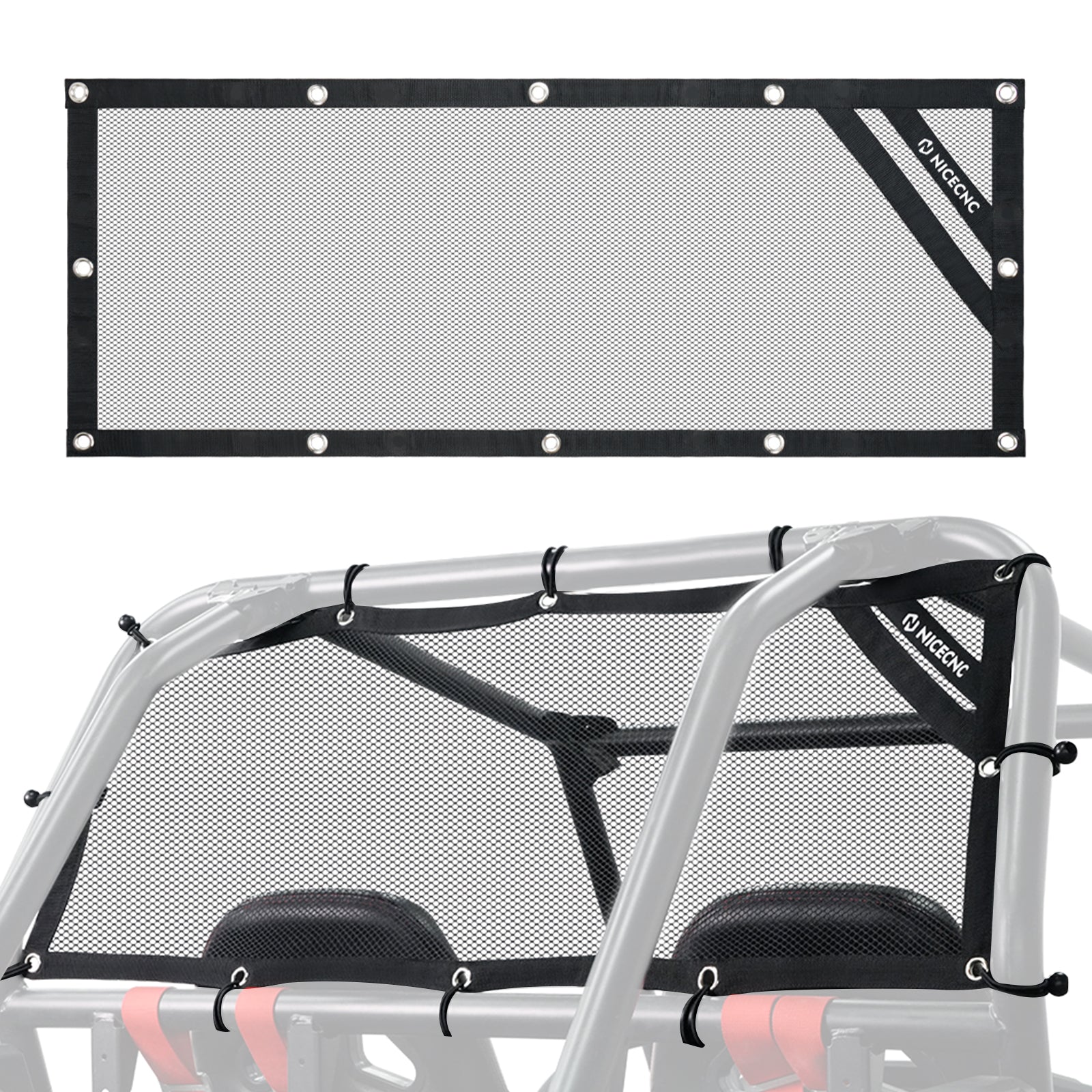 UTV Hinten Fenster Net Weiche Mesh Schatten Net Wind Schild Bildschirm Für Polaris RZR XP 1000