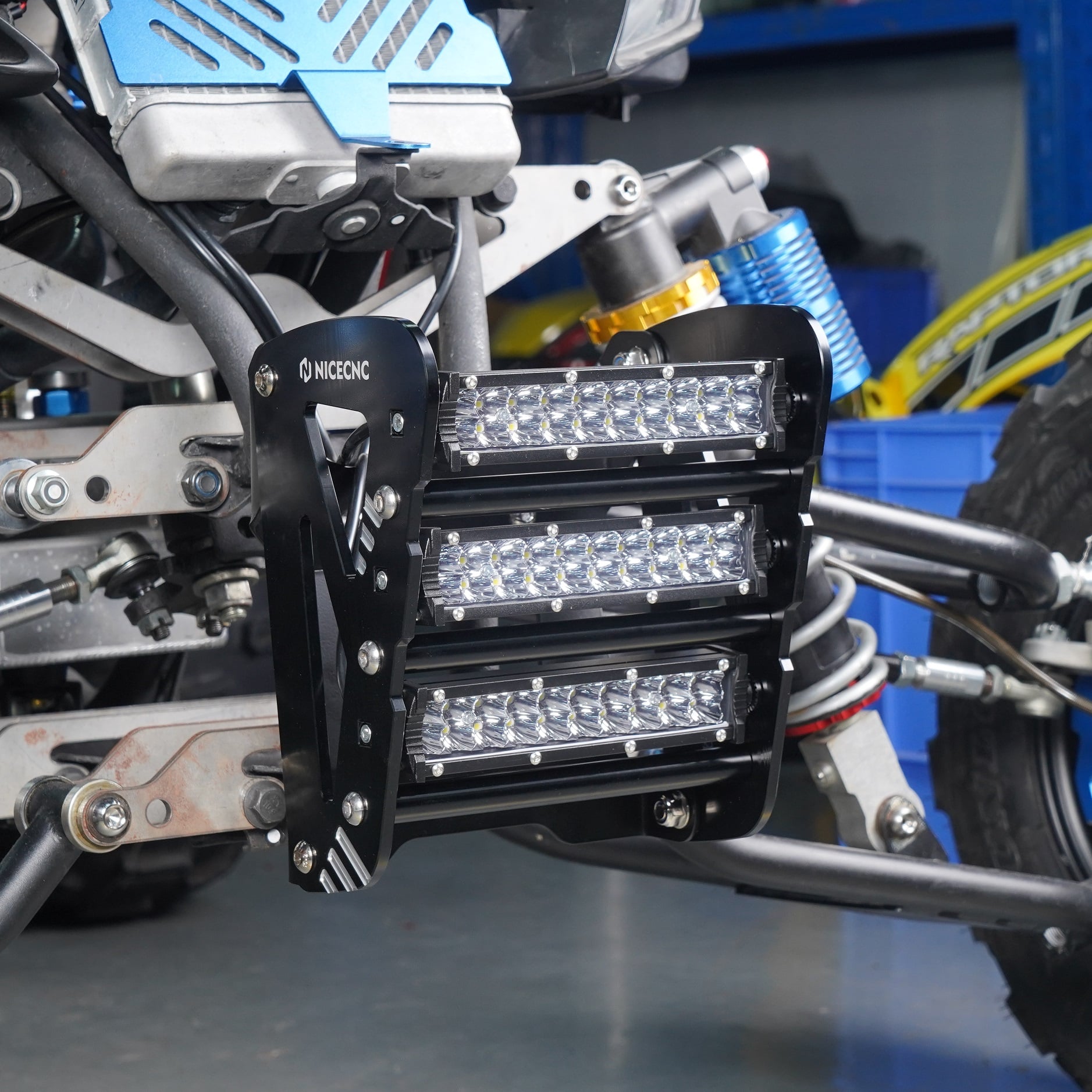 ATV Frontstoßstange mit 60W LED Scheinwerfer Lichtleiste für Yamaha Raptor 700 2013-2024