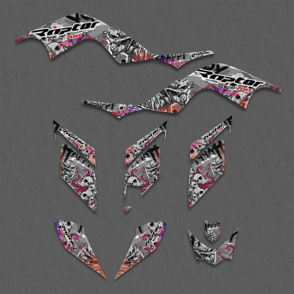ATV Full Graphics Decal Kit For Yamaha RAPTOR 700 2006-2012