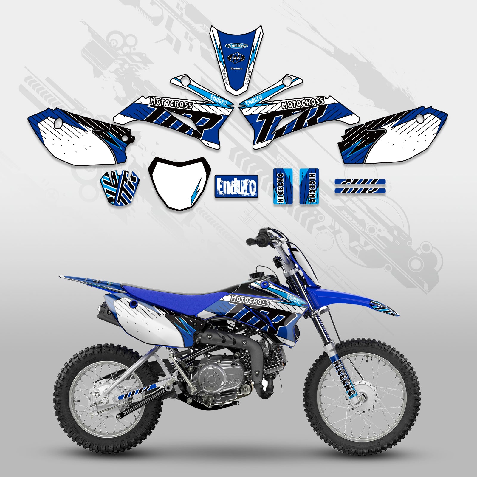 Motorrad Volle Grafiken Aufkleber Set Für YAMAHA TTR110 ALLE JAHRE
