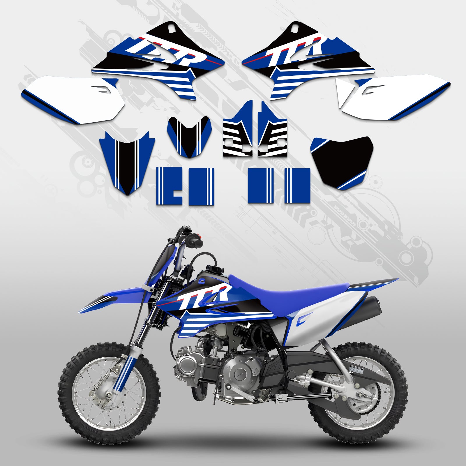 Motorrad Volle Grafiken Decals Aufkleber Kit Für YAMAHA TTR50 2006-2015