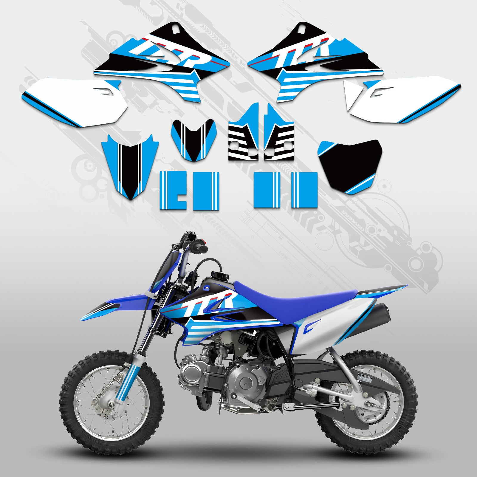 Motorrad Volle Grafiken Decals Aufkleber Kit Für YAMAHA TTR50 2006-2015