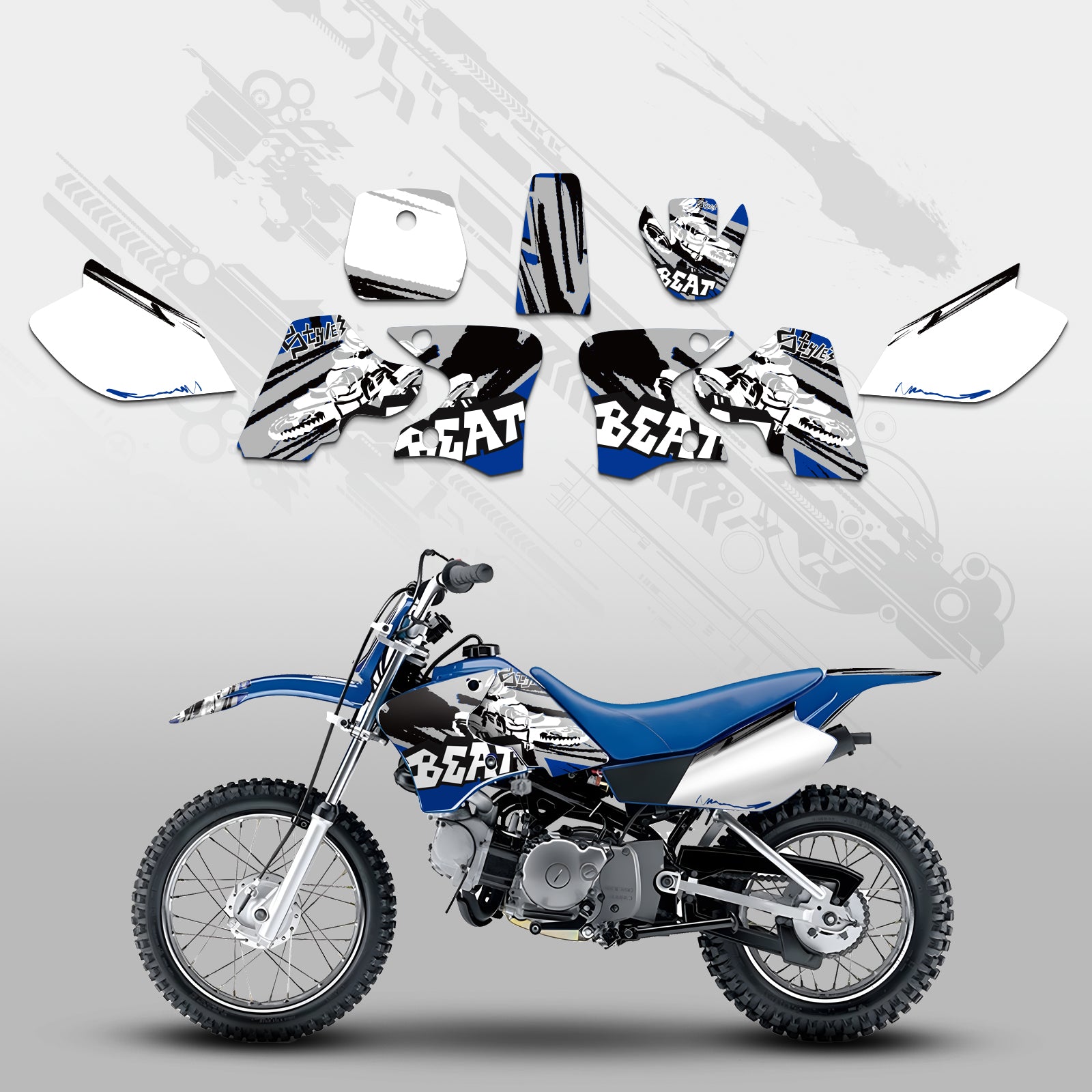 Motorrad Volle Grafiken Decals Kit Für YAMAHA TTR90 2000-2007