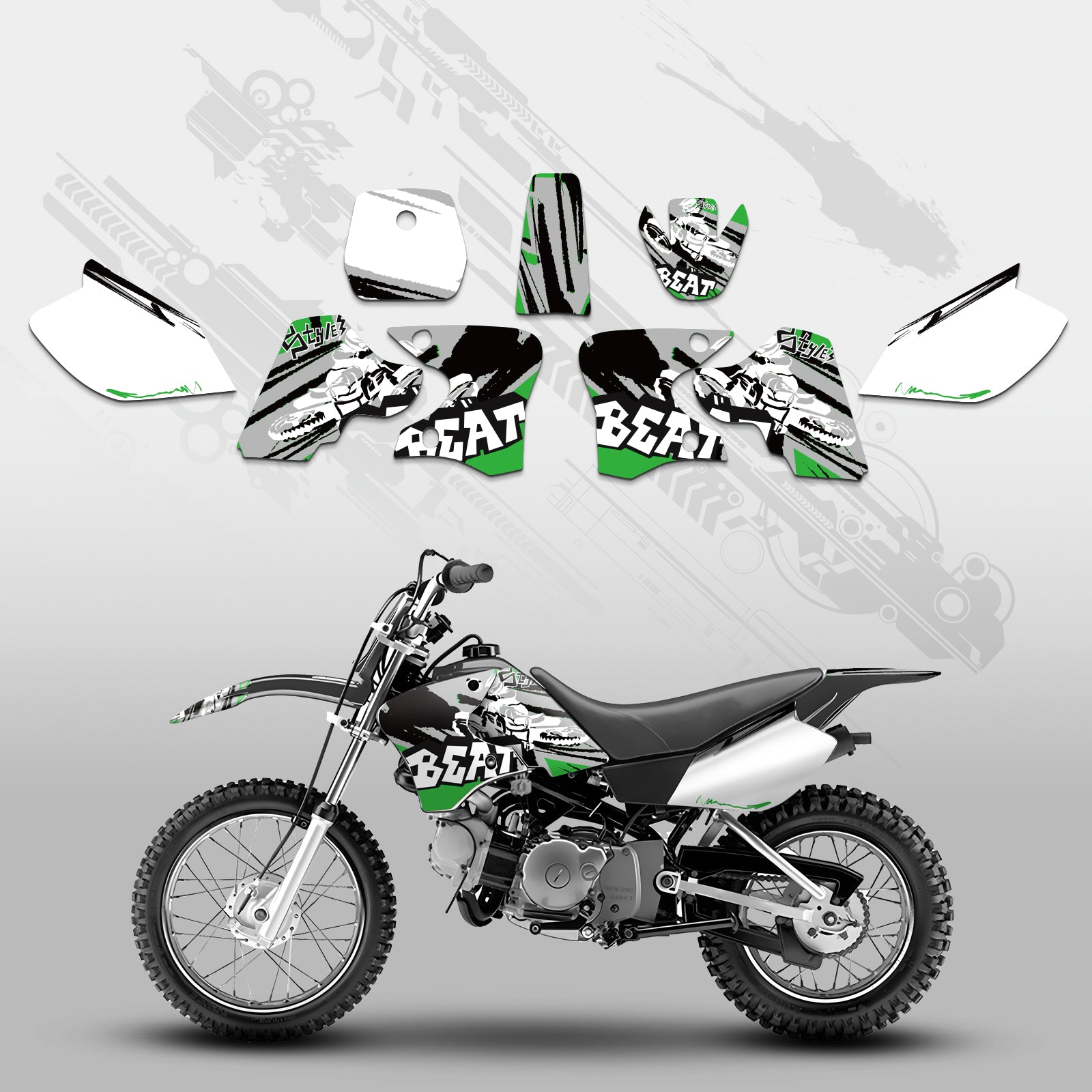 Motorrad Volle Grafiken Decals Kit Für YAMAHA TTR90 2000-2007