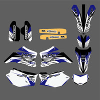 Aufkleber-Set mit Team-Grafik-Hintergrund für Yamaha WR250F 2007–2013, WR450F 2007–2011