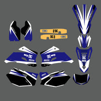 Aufkleber-Set mit Team-Grafik-Hintergrund für Yamaha WR250F 2007–2013, WR450F 2007–2011