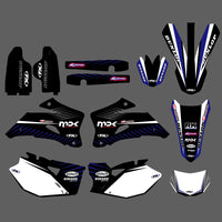 Aufkleber-Set mit Team-Grafik-Hintergrund für Yamaha WR250F 2007–2013, WR450F 2007–2011