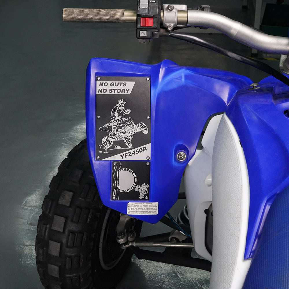 NICECNC Platten Kotflügel-Warnschilder Aluminum Für Yamaha YFZ450R 2009-2022