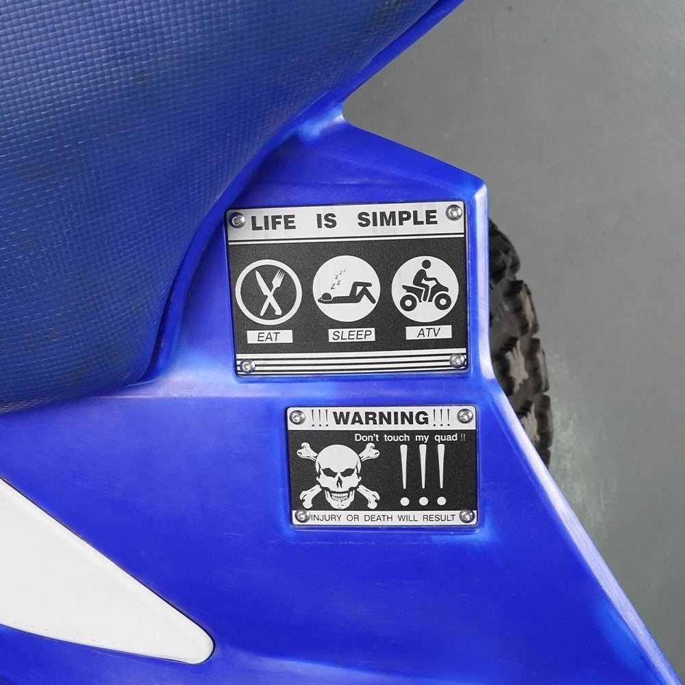 NICECNC Platten Kotflügel-Warnschilder Aluminum Für Yamaha YFZ450R 2009-2022