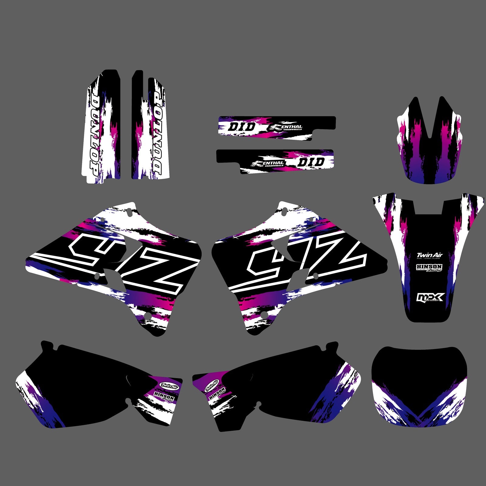 Team Graphics Hintergründe Aufkleber für Yamaha YZ125 YZ250 1996-2001