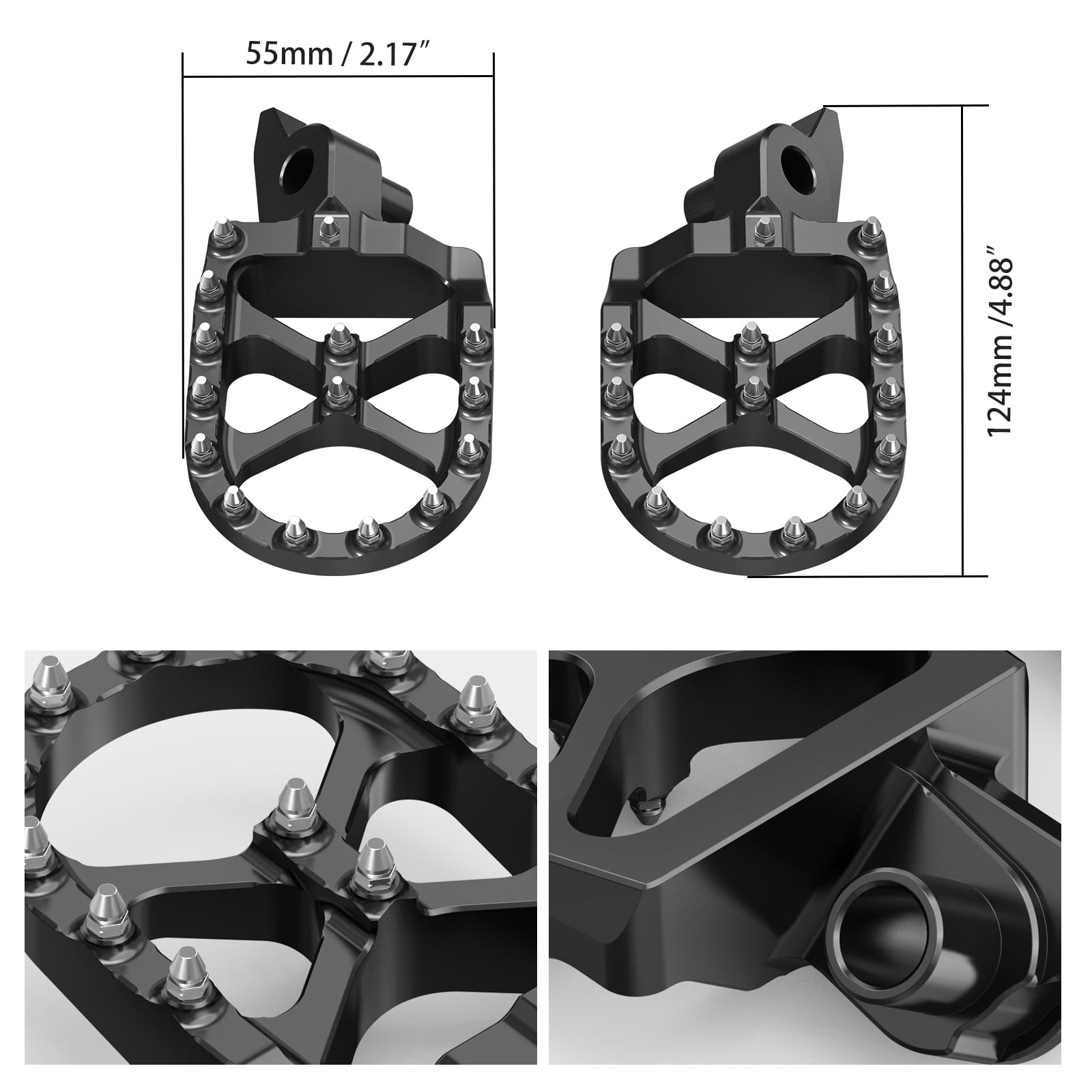 Paar geschmiedete Fußrasten für Yamaha YZ250F YZ450F WR450F 2024