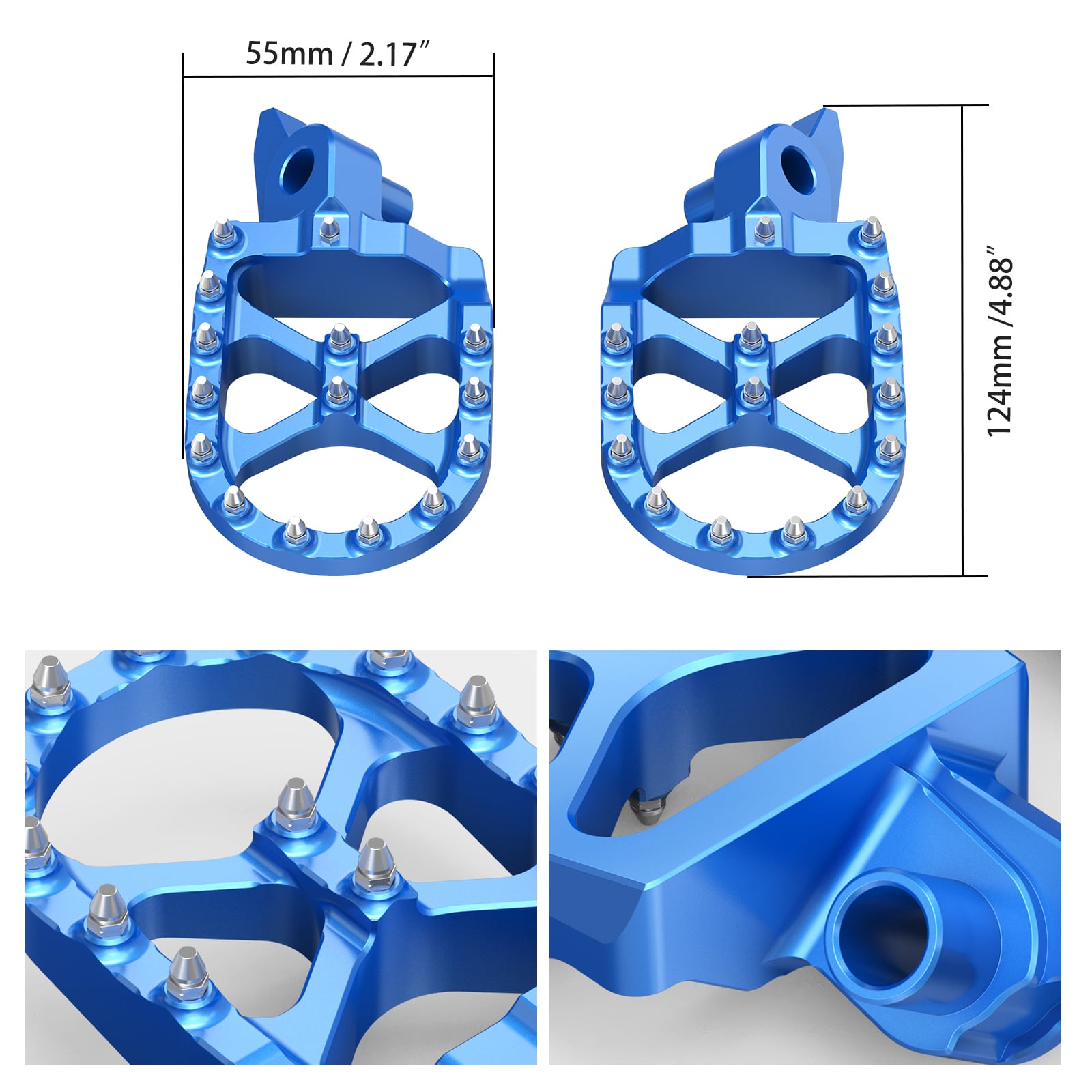 Paar geschmiedete Fußrasten für Yamaha YZ250F YZ450F WR450F 2024